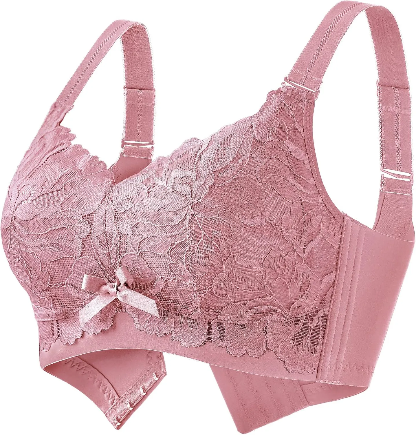 AILIVIN 32-42(B-DDD) Lightly Latex Lined Cup Wirefree Unpadded Full Coverage Plus Size Minimizer Bra