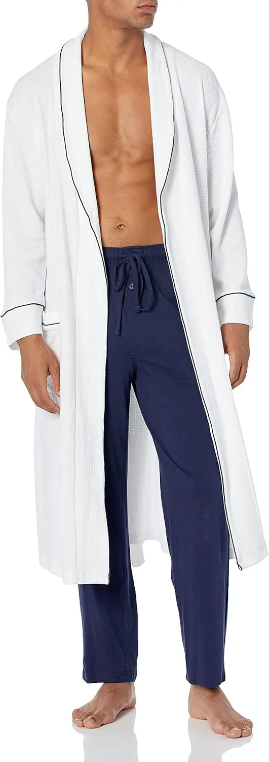 Amazon Essentials Men's Lightweight Waffle Robe (Available in Big & Tall)