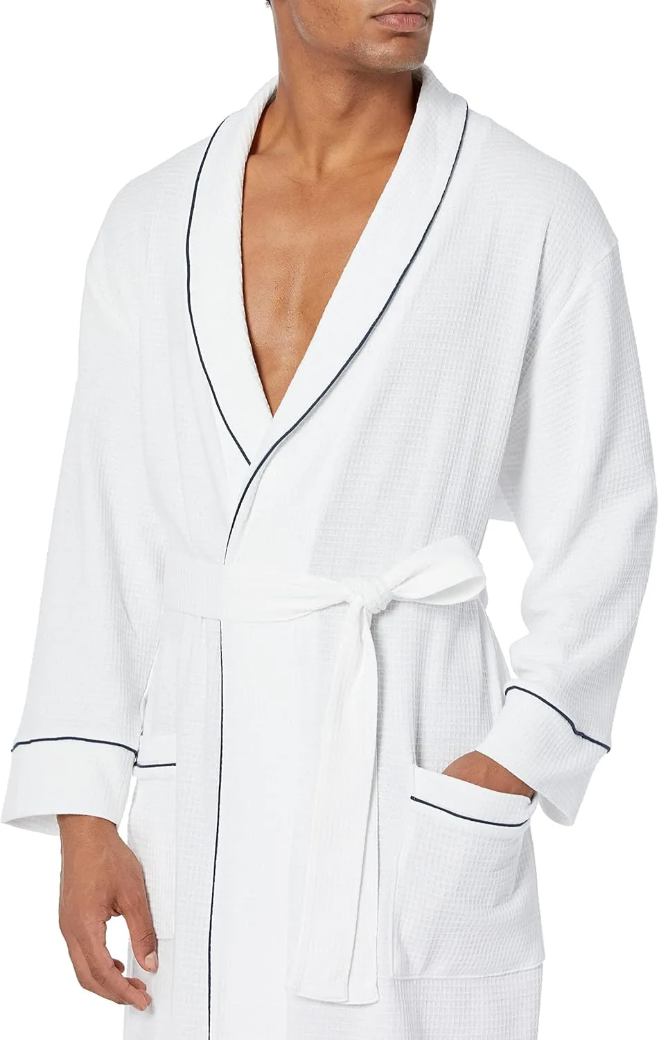 Amazon Essentials Men's Lightweight Waffle Robe (Available in Big & Tall)