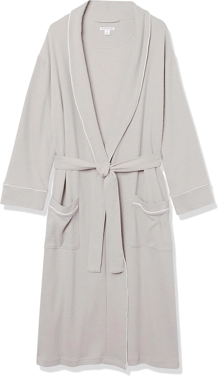 Amazon Essentials Men's Lightweight Waffle Robe (Available in Big & Tall)