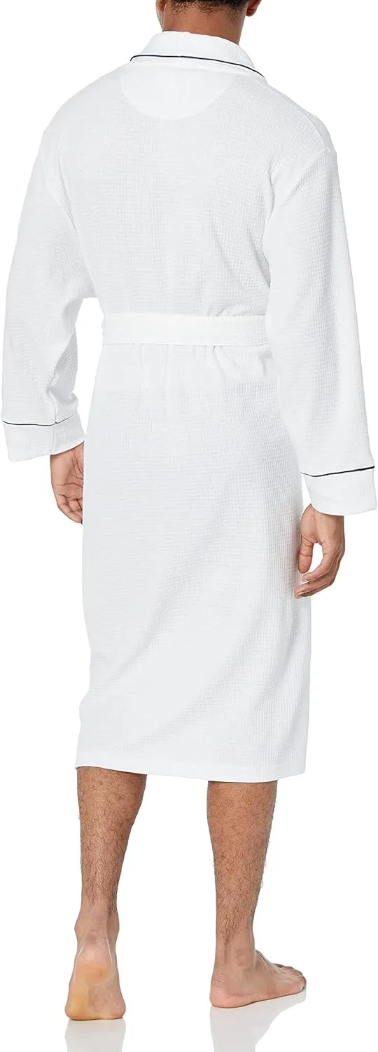 Amazon Essentials Men's Lightweight Waffle Robe (Available in Big & Tall)