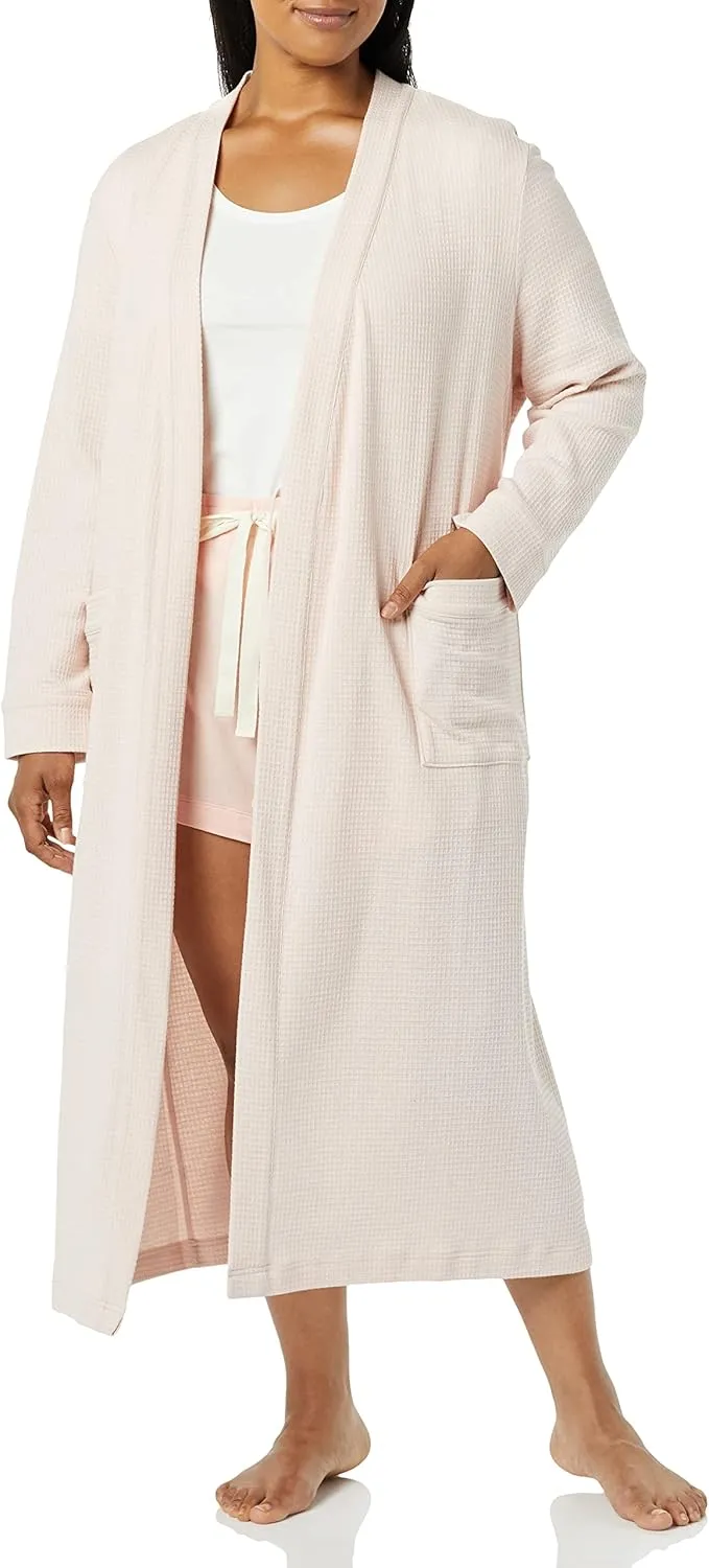 Amazon Essentials Women's Lightweight Waffle Full-Length Robe (Available in Plus Size)