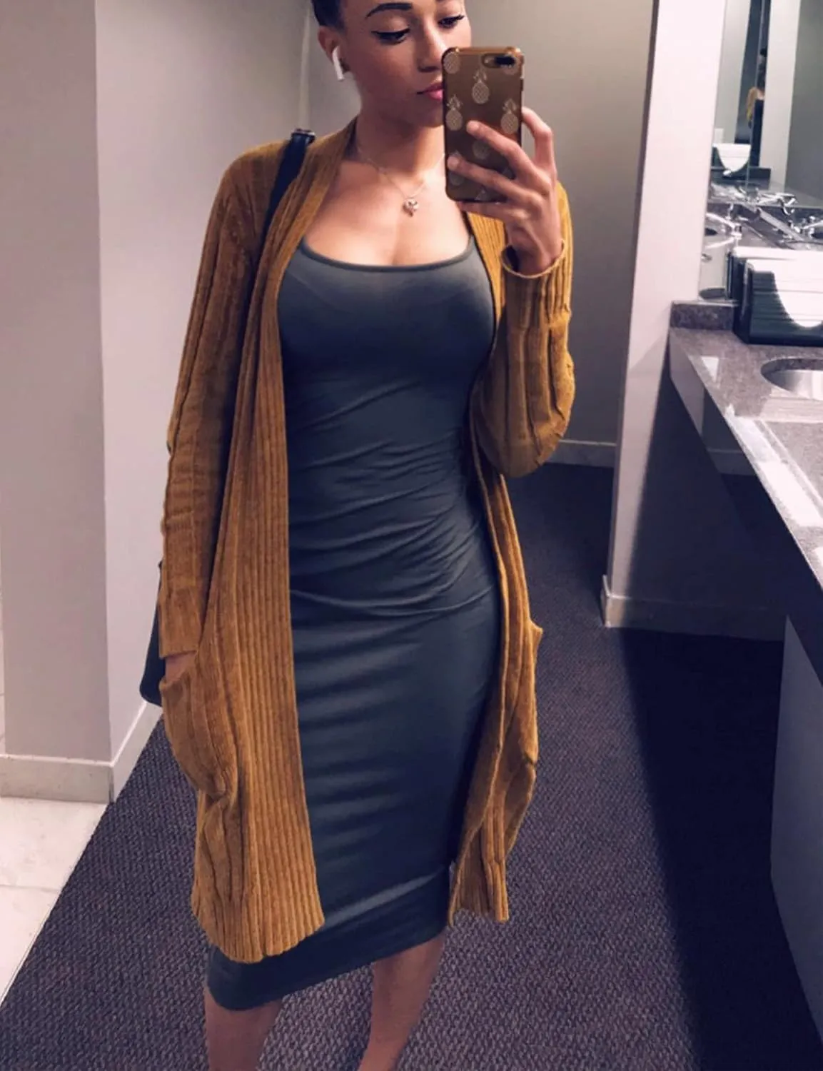 BEAGIMEG Women's Basic Tank Bodycon Sleeveless Solid Casual Long Dress