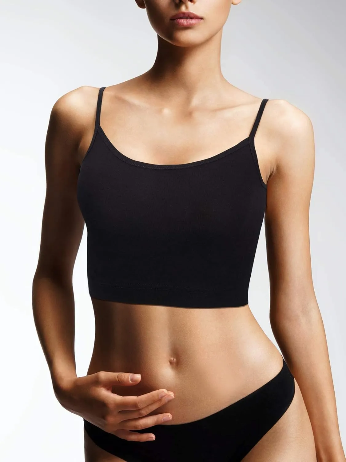 Boao 3 Pcs Crop Camisole Top Spaghetti Strap Tank Sleeveless Crop Tank Top for Women Sports