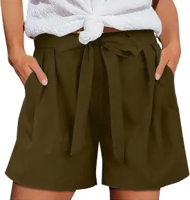Casual Shorts for Women with Multi-Pockets Lightweight Drawstrings Summer Shorts 501 Shorts
