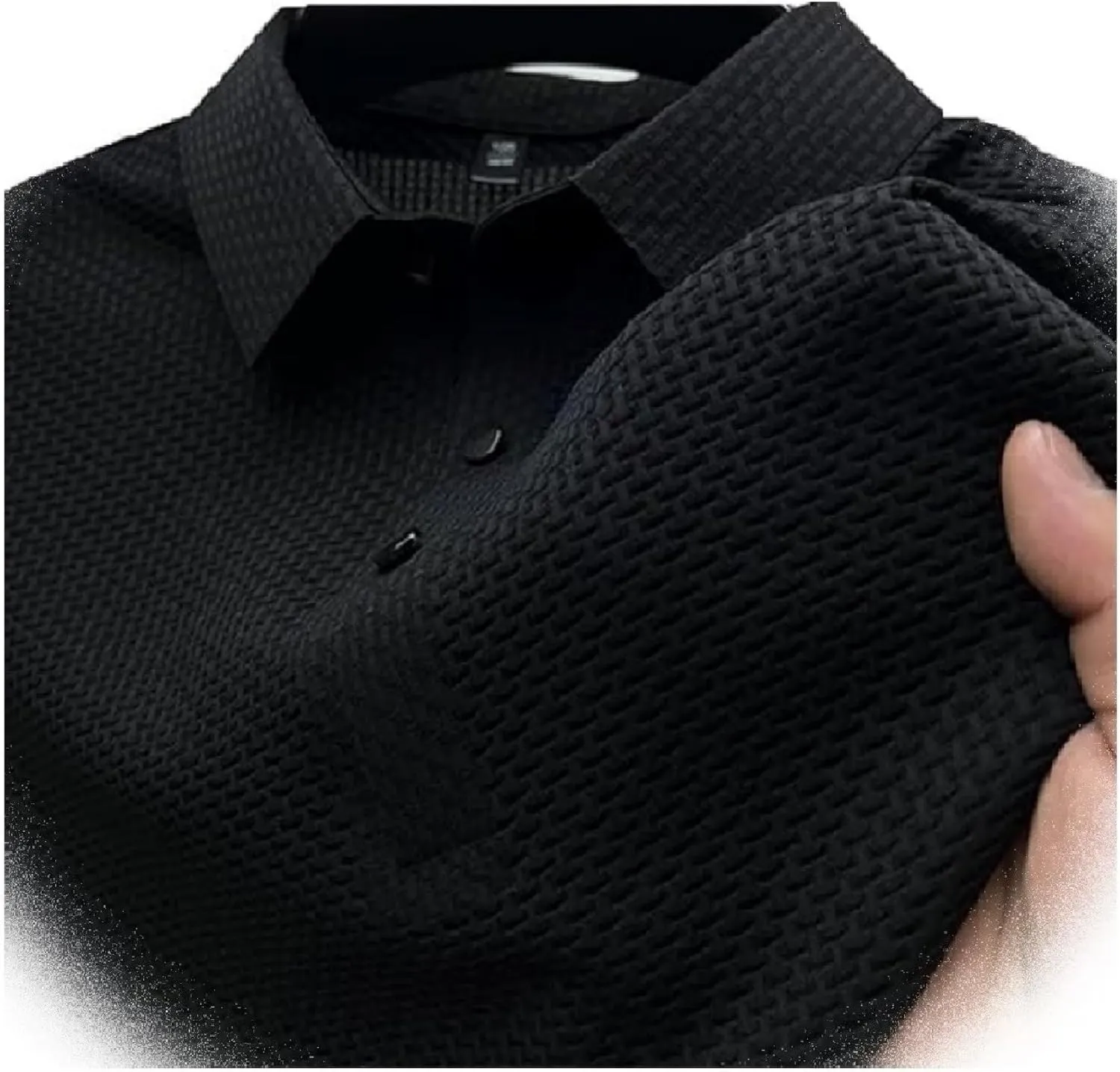 Elavure - The Prestigio Polo Shirt, Men's Short Sleeve Solid Stretch Cotton Quick Dry Casual Workout Pique Polo Shirt
