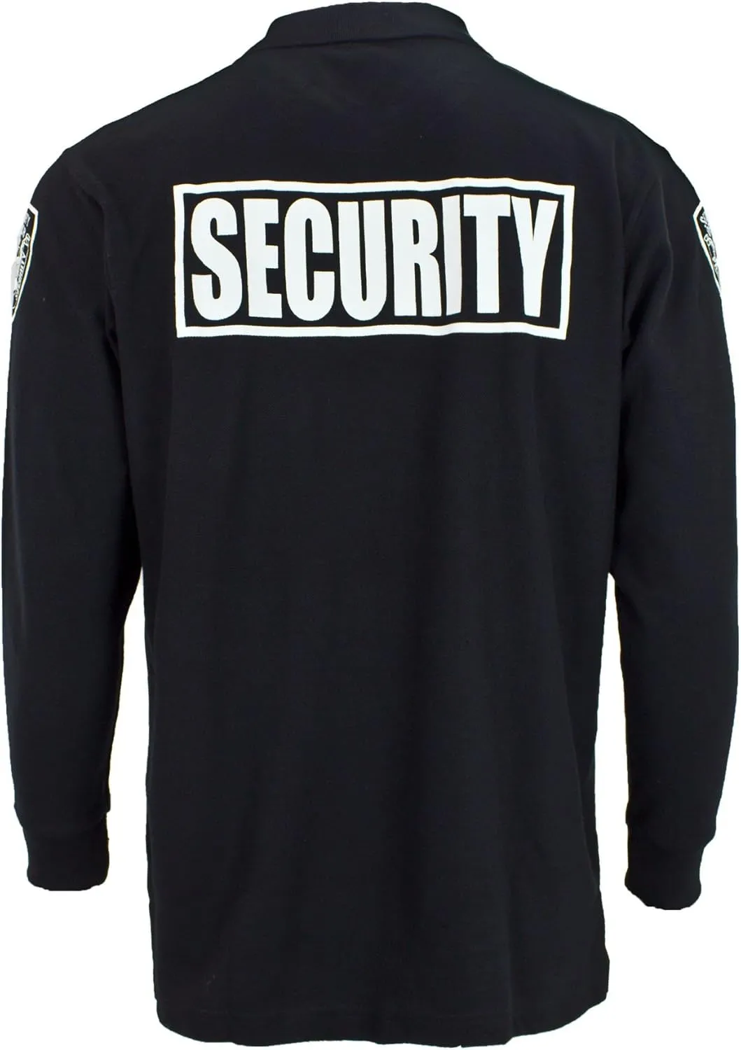 First Class Black Poly Cotton Security Polo Shirts