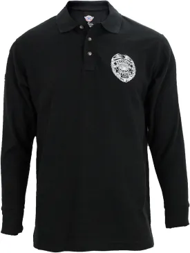 First Class Black Poly Cotton Security Polo Shirts