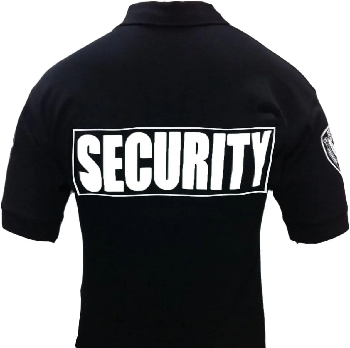 First Class Black Poly Cotton Security Polo Shirts