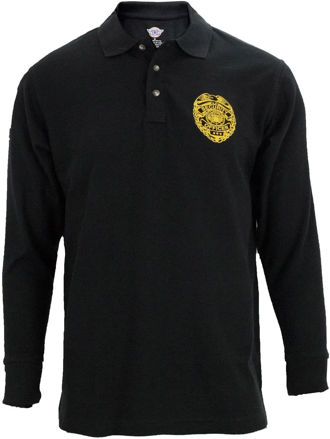 First Class Black Poly Cotton Security Polo Shirts