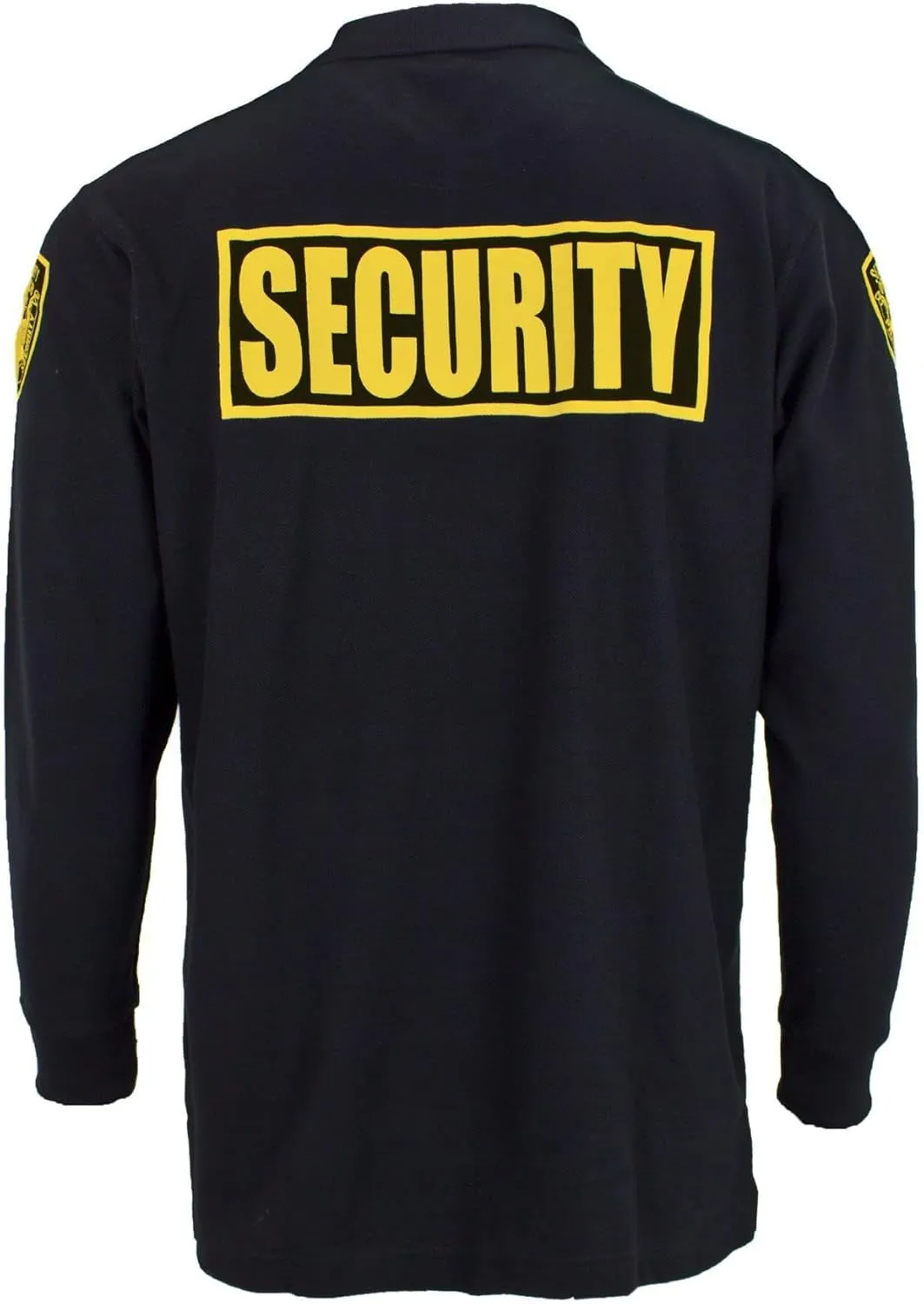 First Class Black Poly Cotton Security Polo Shirts