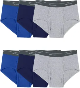 Fruit of the Loom Men's Cotton Briefs, Tag Free & Moisture Wicking, Assorted Color Multipacks