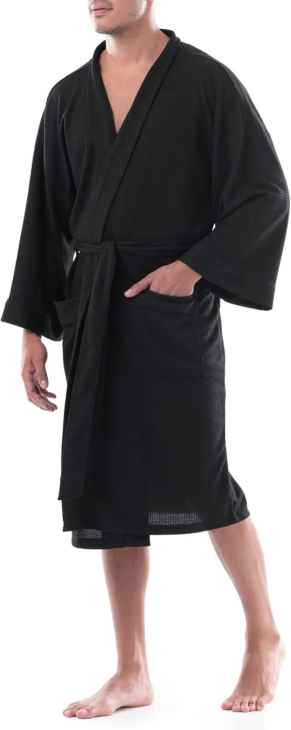 Fruit of the Loom Men's Waffle Kimono Robe