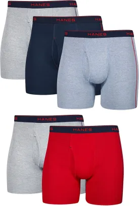 Hanes Men's Boxer Briefs, Cool Dri Moisture-Wicking Underwear, Cotton No-Ride-up for Men, Multi-Packs