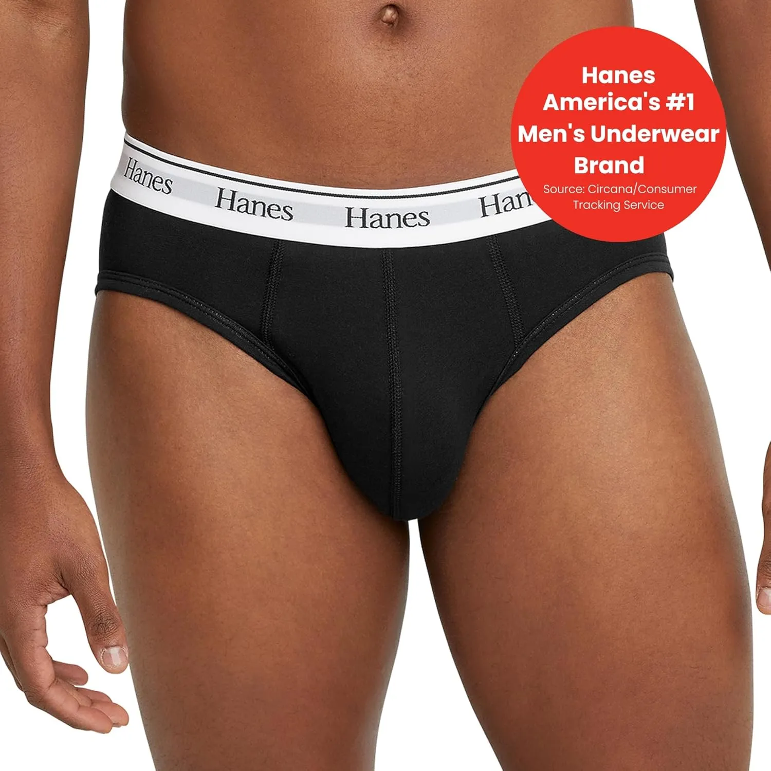 Hanes Originals Stretch Cotton Briefs Pack, Moisture-Wicking Underwear for Men, 3-Pack