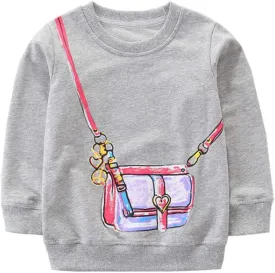 HILEELANG Girl Sweatshirts Pullover Crewneck Winter Long Sleeve Tops Shirts