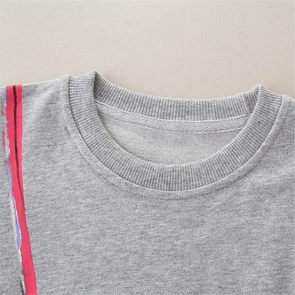 HILEELANG Girl Sweatshirts Pullover Crewneck Winter Long Sleeve Tops Shirts