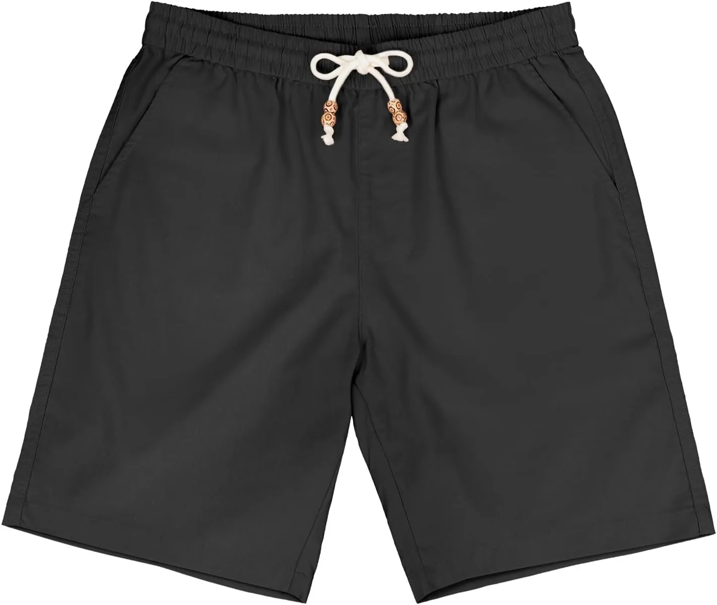 HOTake Men's Linen Shorts Casual Drawstring Elastic Waist Summer Beach Vacation Shorts