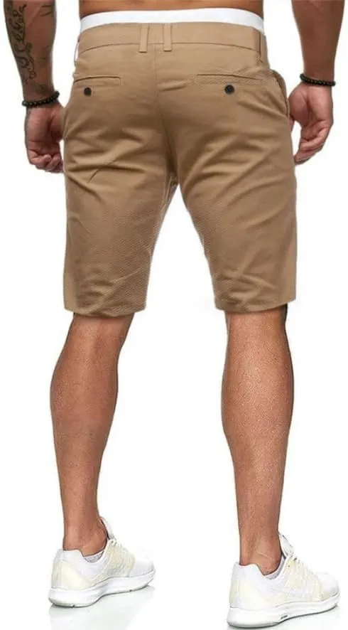 HUNGSON Men's Casual Shorts Lightweight Golf Shorts with 4 Pockets Stretch Quick Dry Comfy Work Shorts
