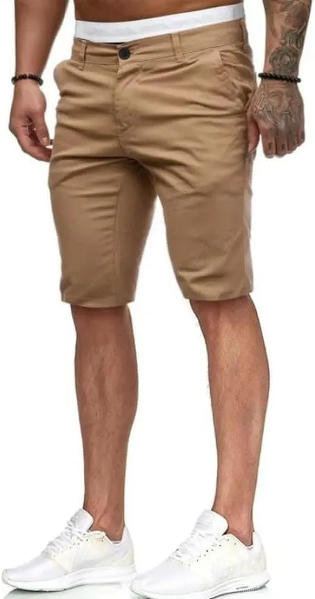 HUNGSON Men's Casual Shorts Lightweight Golf Shorts with 4 Pockets Stretch Quick Dry Comfy Work Shorts