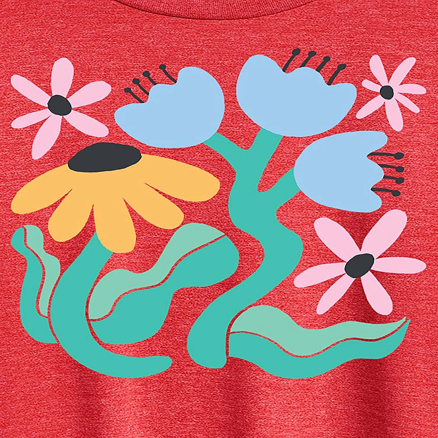 Instant Message - Spring - Abstract Flowers - Women's Short Sleeve Graphic T-Shirt