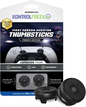 KontrolFreek FPS Freek Frenzy for Xbox One and Xbox Series X Controller | Performance Thumbsticks | 1 High-Rise, 1 Mid-Rise | Black