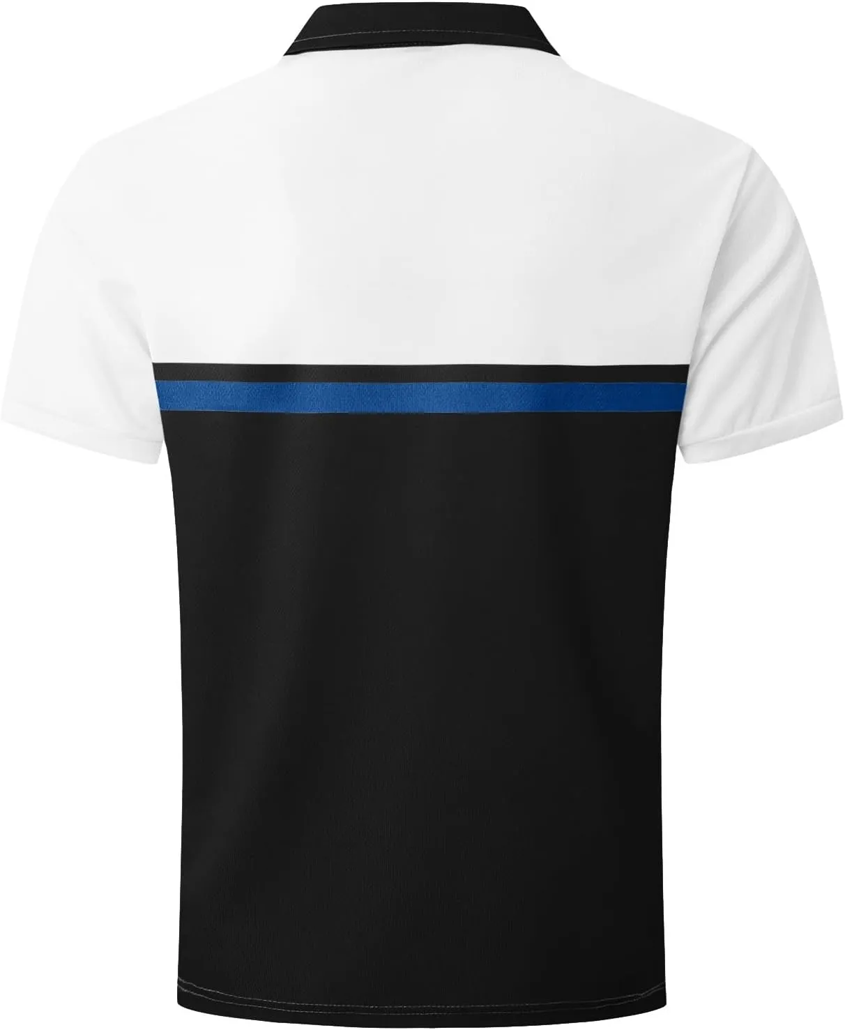 LCMTWX Men's Polo Shirts Fashionable Printed Button Color Blocking Sports T Shirt Slim Fit Tee Shirts for Men Casual