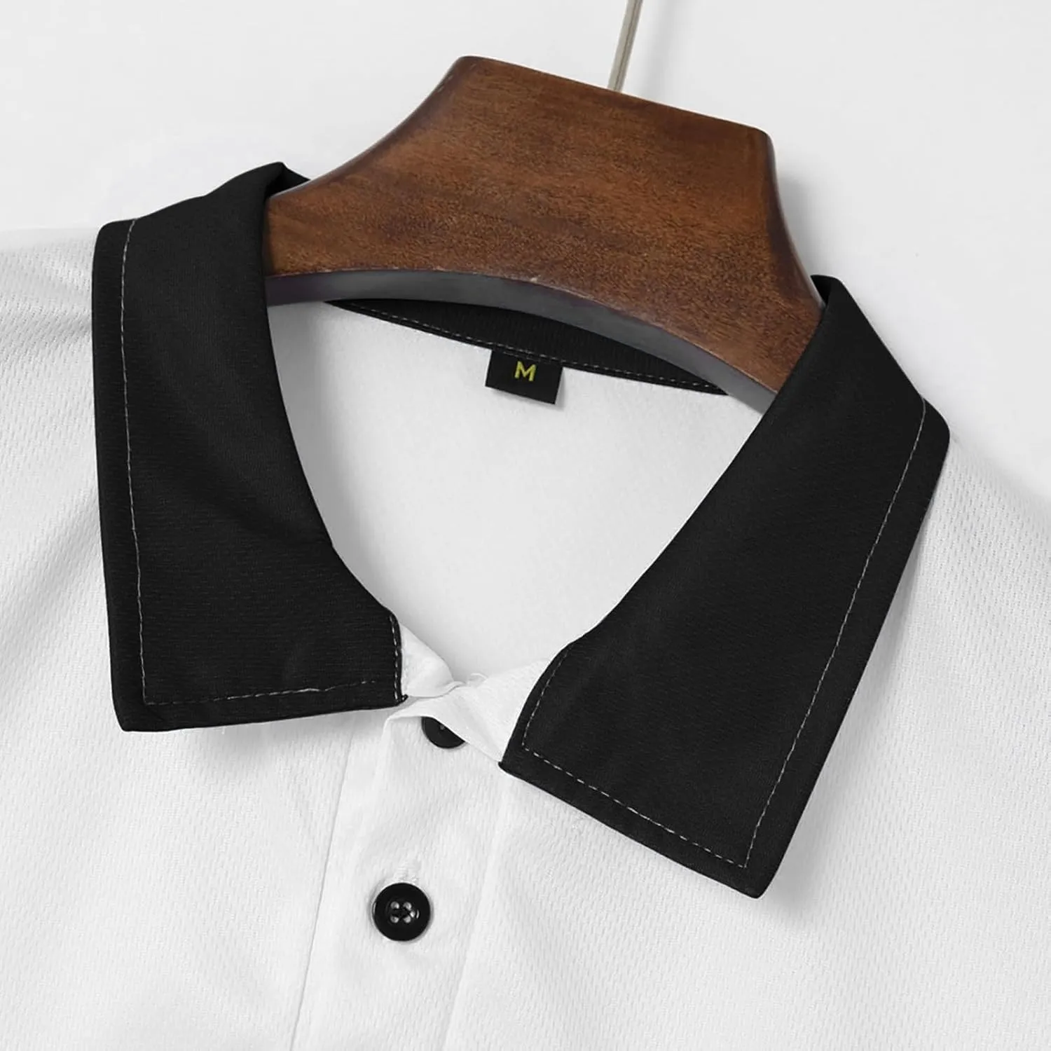 LCMTWX Men's Polo Shirts Fashionable Printed Button Color Blocking Sports T Shirt Slim Fit Tee Shirts for Men Casual