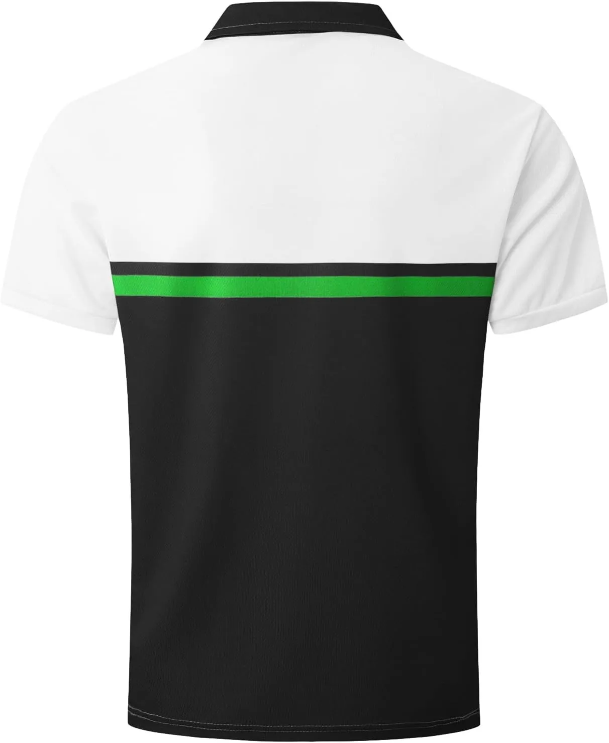 LCMTWX Men's Polo Shirts Fashionable Printed Button Color Blocking Sports T Shirt Slim Fit Tee Shirts for Men Casual