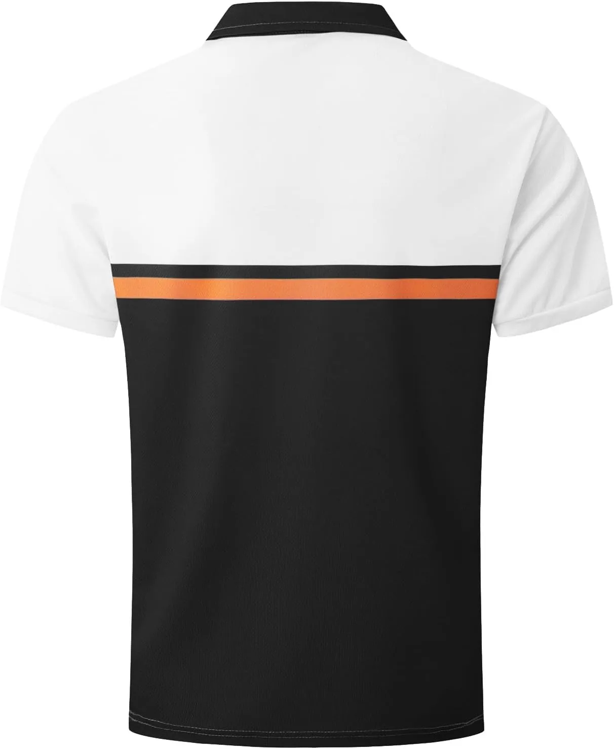 LCMTWX Men's Polo Shirts Fashionable Printed Button Color Blocking Sports T Shirt Slim Fit Tee Shirts for Men Casual