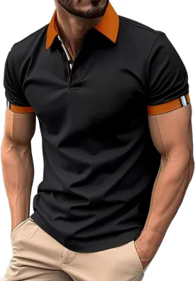LCMTWX Polo Shirts for Men 2024 Button Up Shirt for Sports and Leisure Polo Shirts Polo Shirts for Men Men's Golf Polo Men