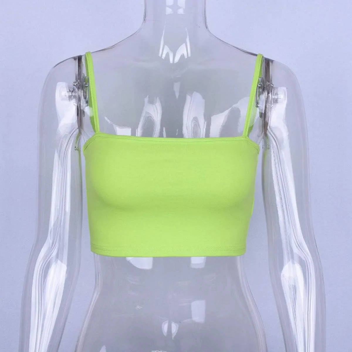 LuFeng Women's Crop Top Cami Camisole Summer Women Sexy Slim Sleeveless Backless Spaghetti Strap Tank Top