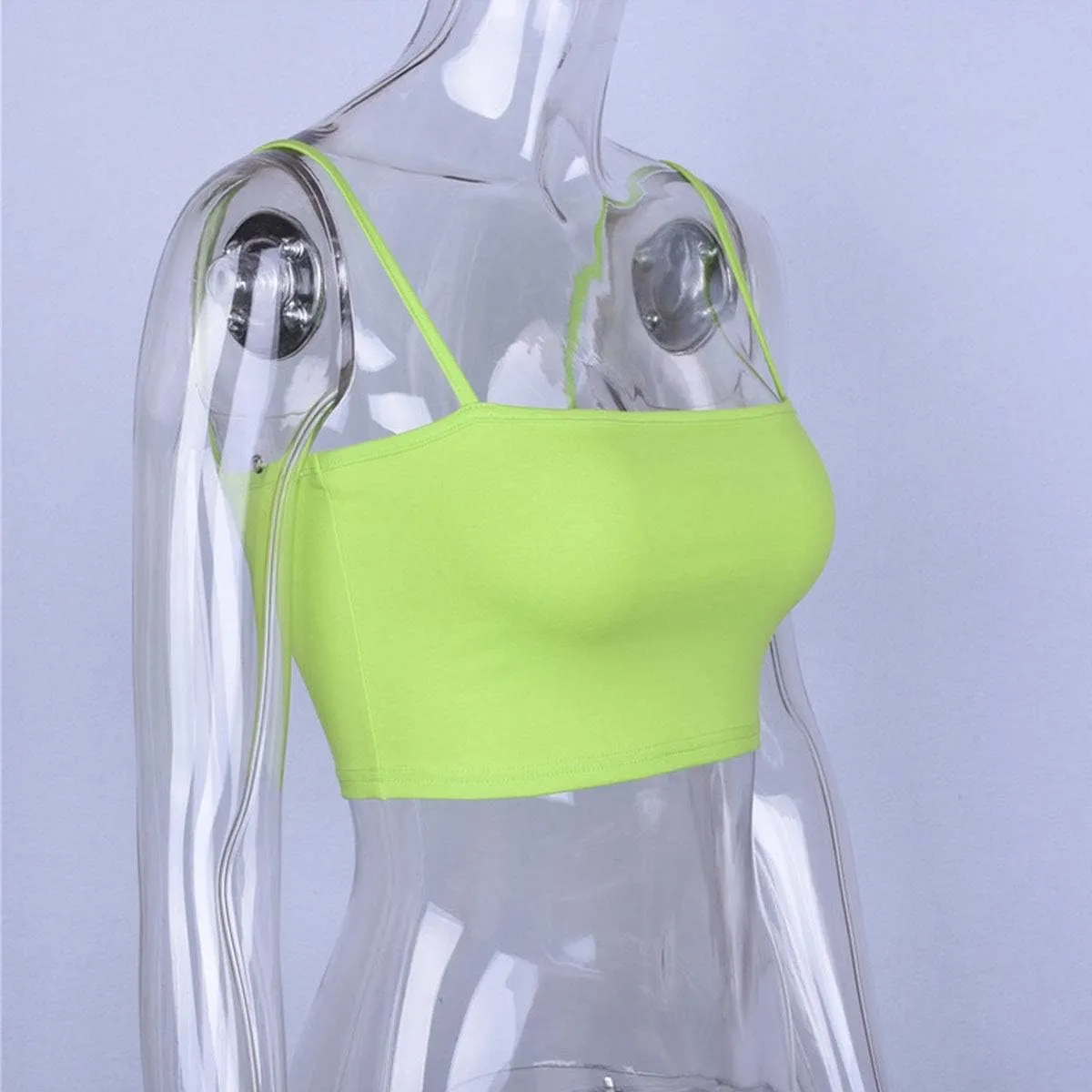 LuFeng Women's Crop Top Cami Camisole Summer Women Sexy Slim Sleeveless Backless Spaghetti Strap Tank Top