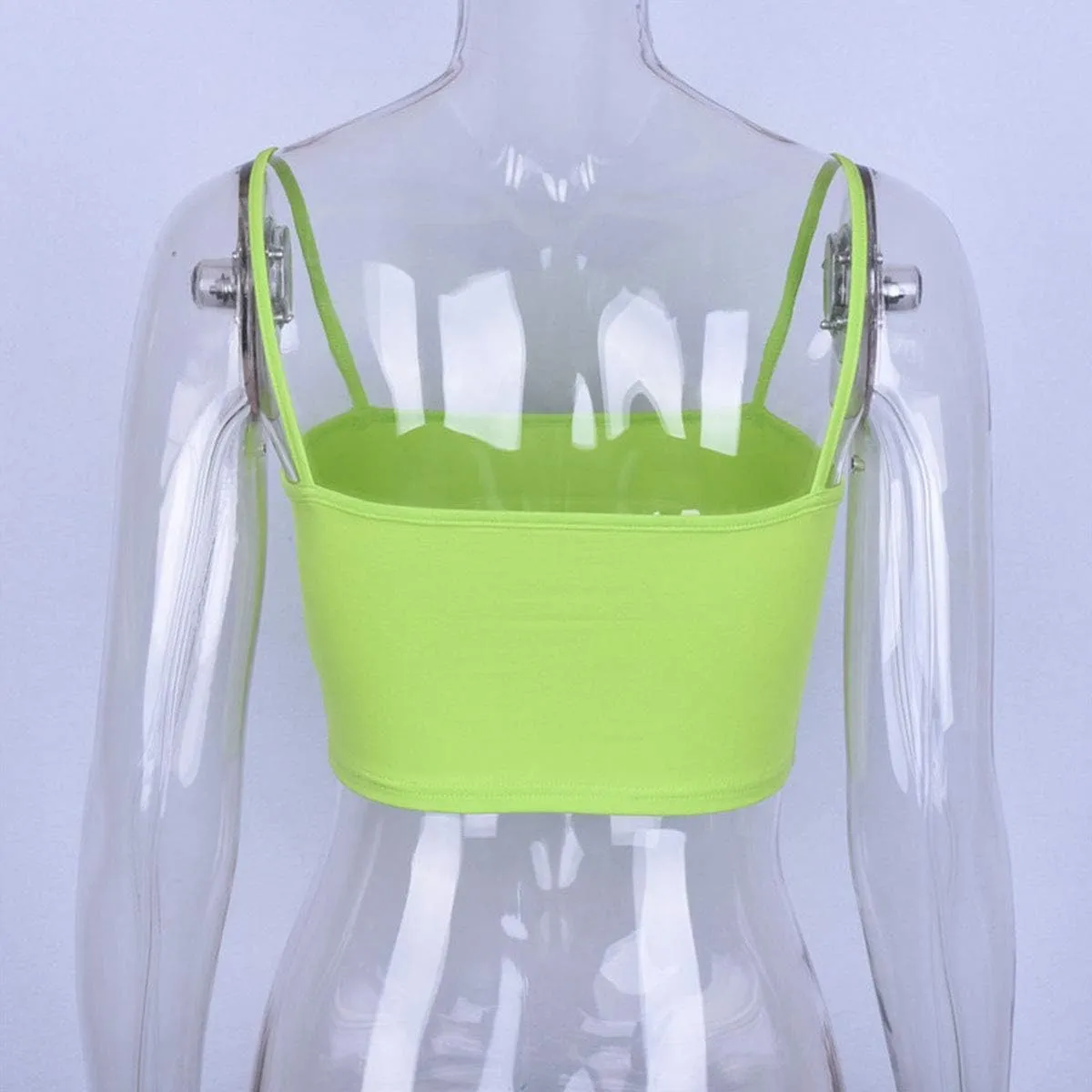 LuFeng Women's Crop Top Cami Camisole Summer Women Sexy Slim Sleeveless Backless Spaghetti Strap Tank Top