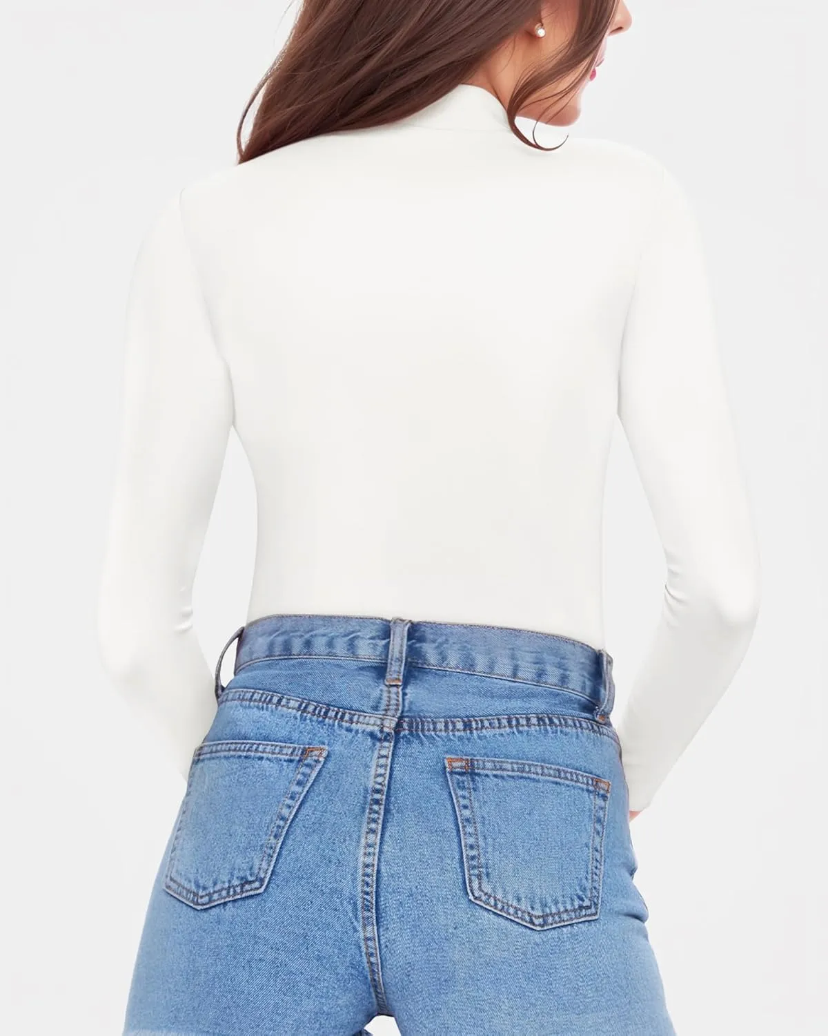 MANGOPOP Women's Mock Turtle Neck Fleece Lined Long Sleeve Thermal Underwear T Shirt Tops Tee