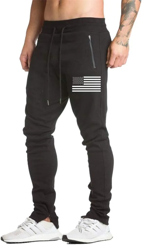 Men's American Flag Jogger Gym Workout Pants