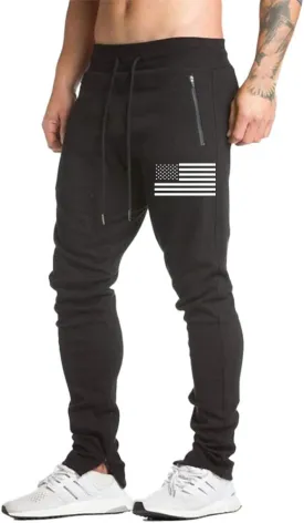 Men's American Flag Jogger Gym Workout Pants