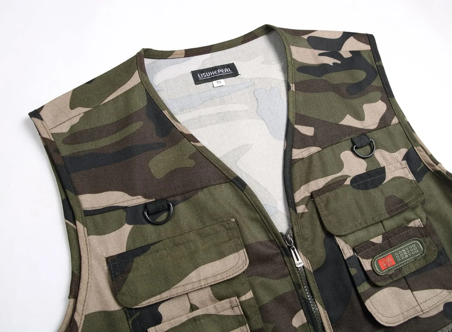 Mens Fishing Vest Summer Outdoor Work Safari Travel Photo Vest with Multi Pockets