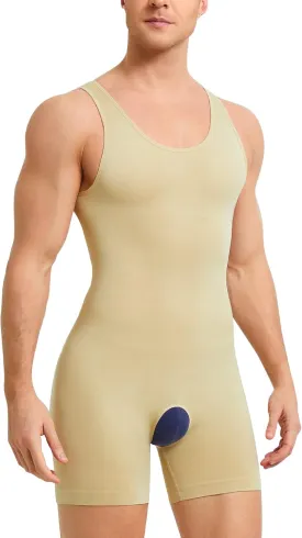 Mens Sleeveless Full Body Shaper Underwear Slimming Compression Bodysuit Shapewear Tummy Control Fajas Para Hombres