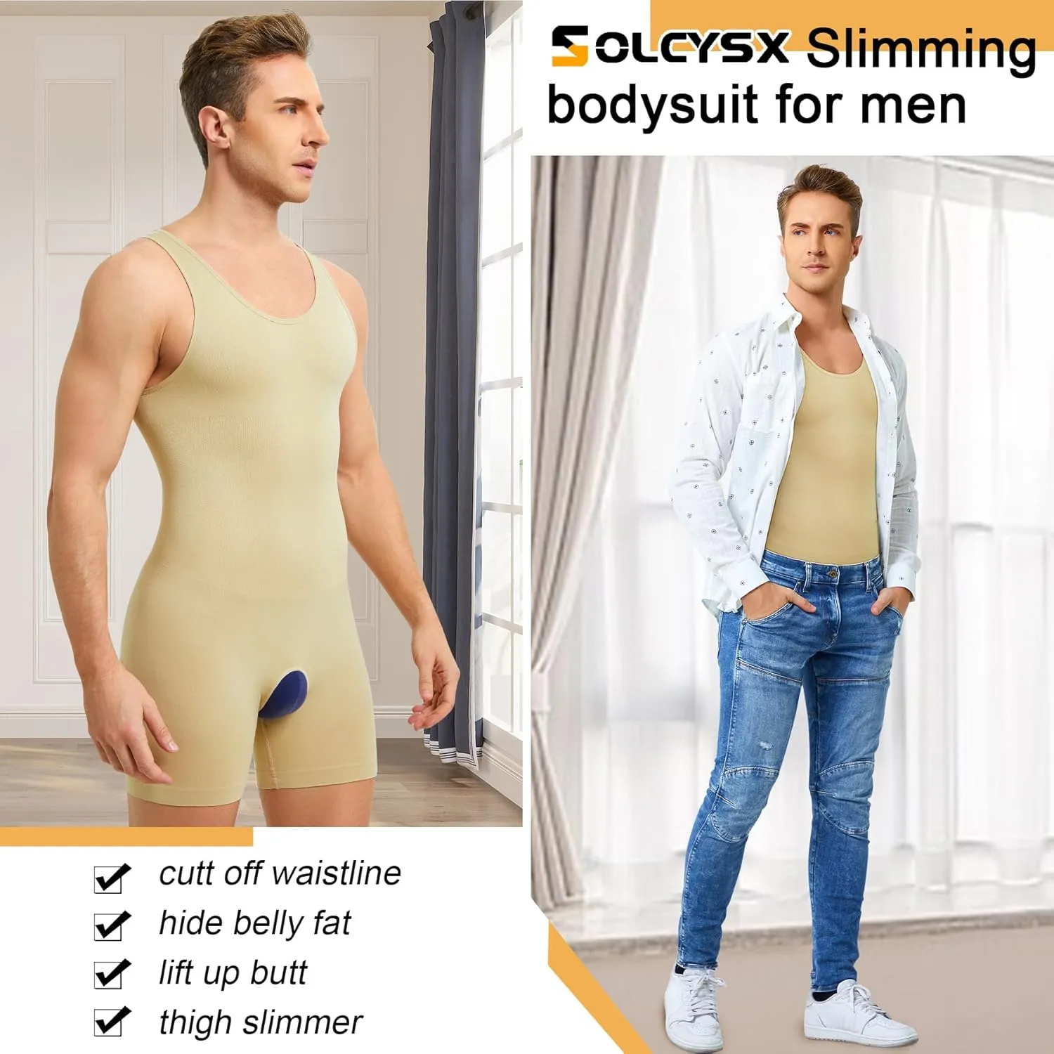 Mens Sleeveless Full Body Shaper Underwear Slimming Compression Bodysuit Shapewear Tummy Control Fajas Para Hombres