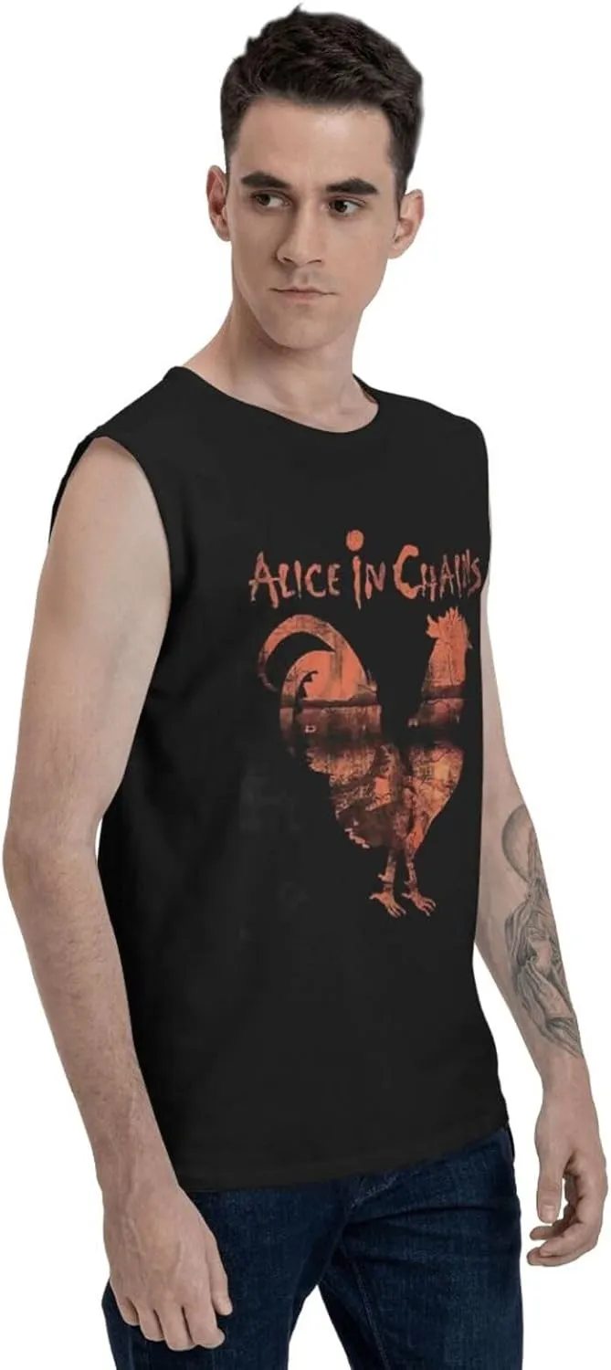 Mens Vest Sleeveless Workout Tanks Tops Tee Cotton Round Bodybuilding Neck Fashion Sportswear Tank Vest