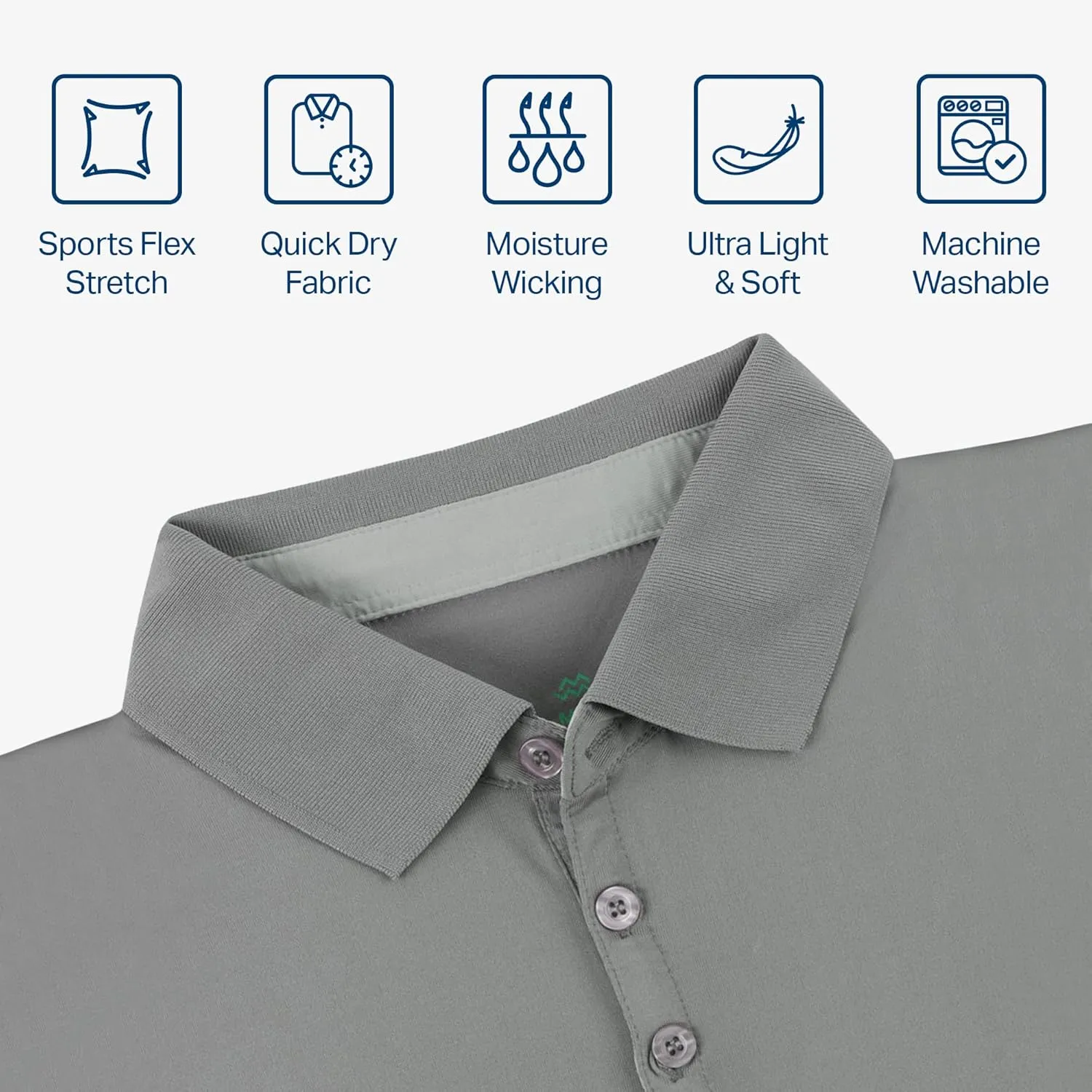 Mio Marino Golf Polo Shirts for Men - Dry Fit - Ultra-Thin Breathable Fabric