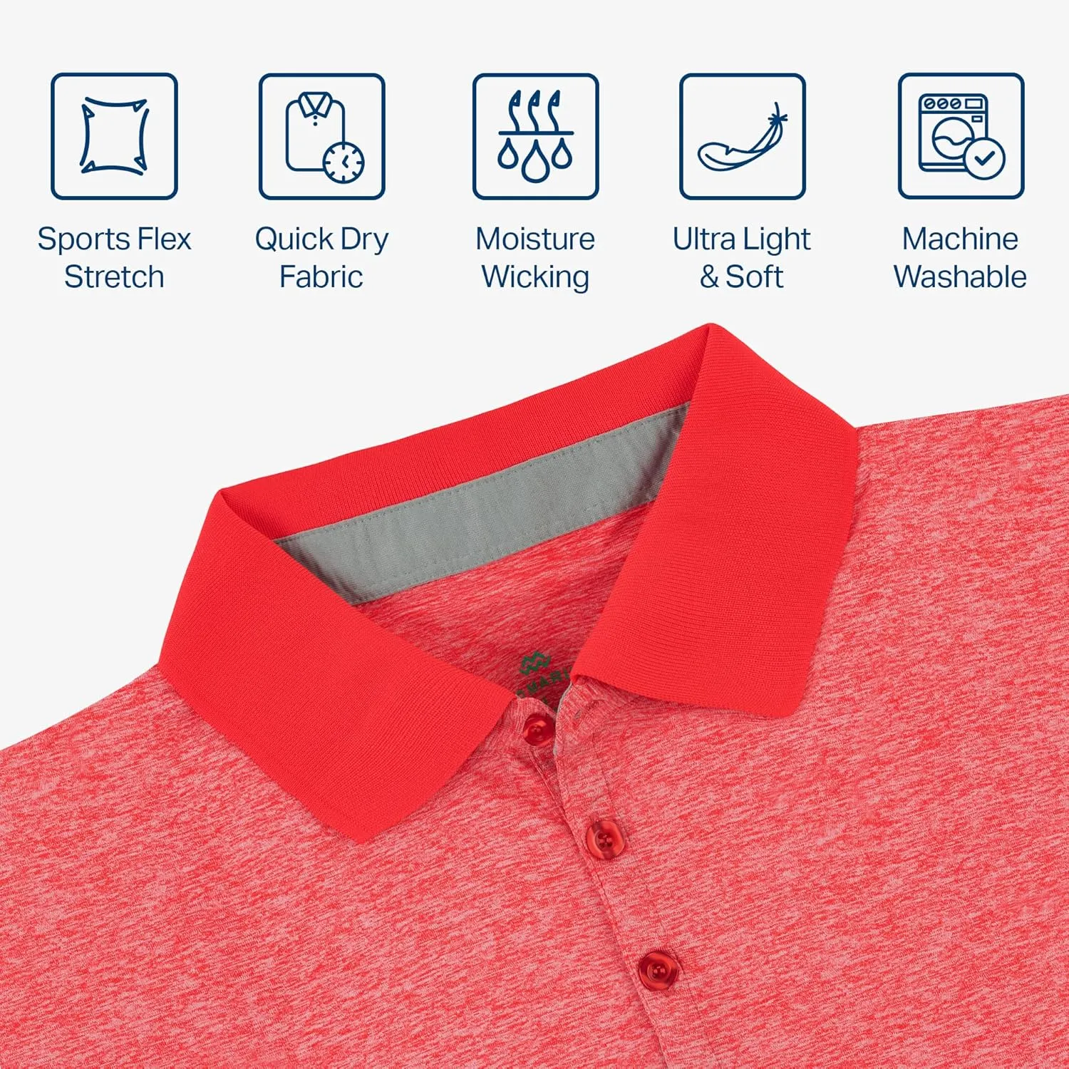 Mio Marino Golf Polo Shirts for Men - Dry Fit - Ultra-Thin Breathable Fabric