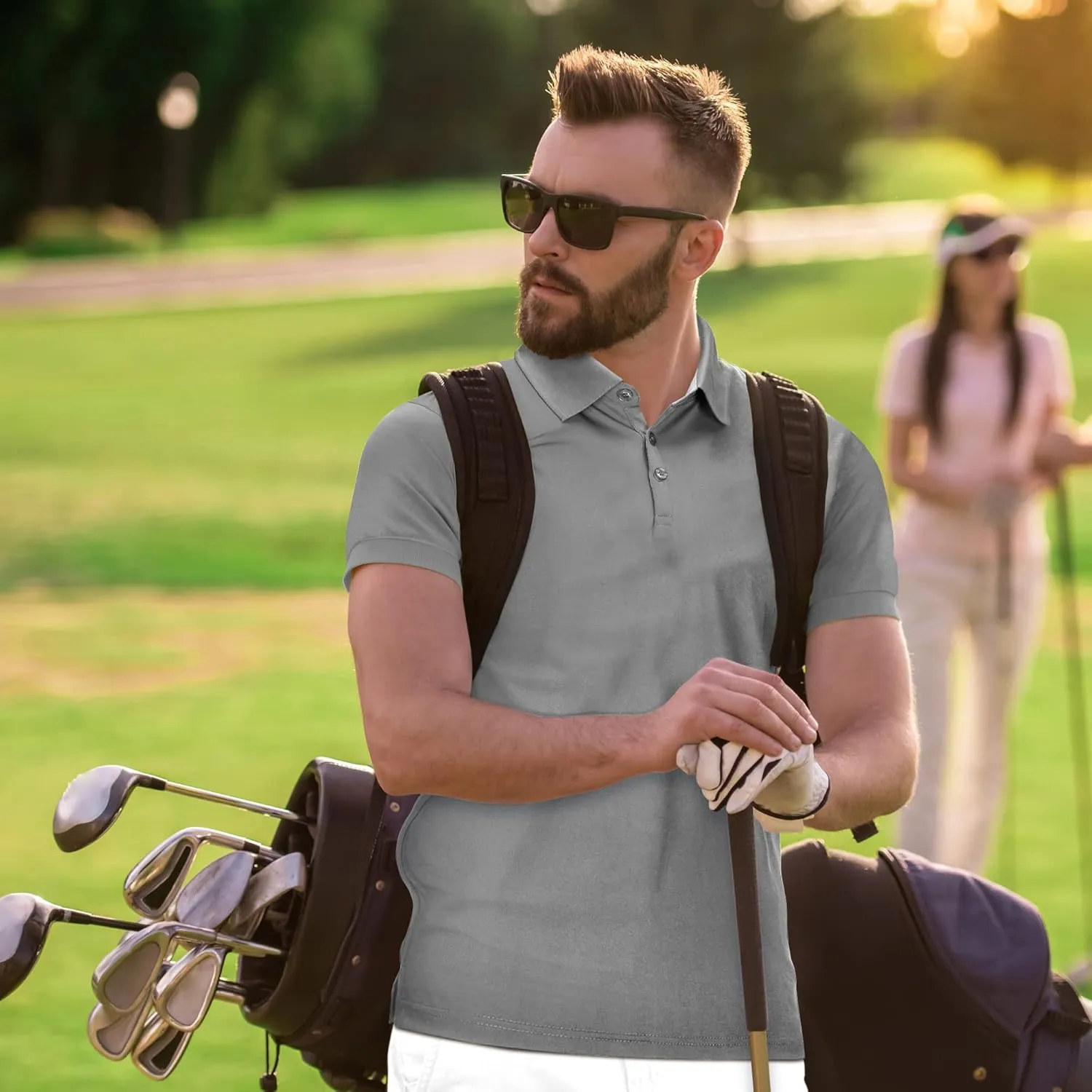 Mio Marino Golf Polo Shirts for Men - Dry Fit - Ultra-Thin Breathable Fabric