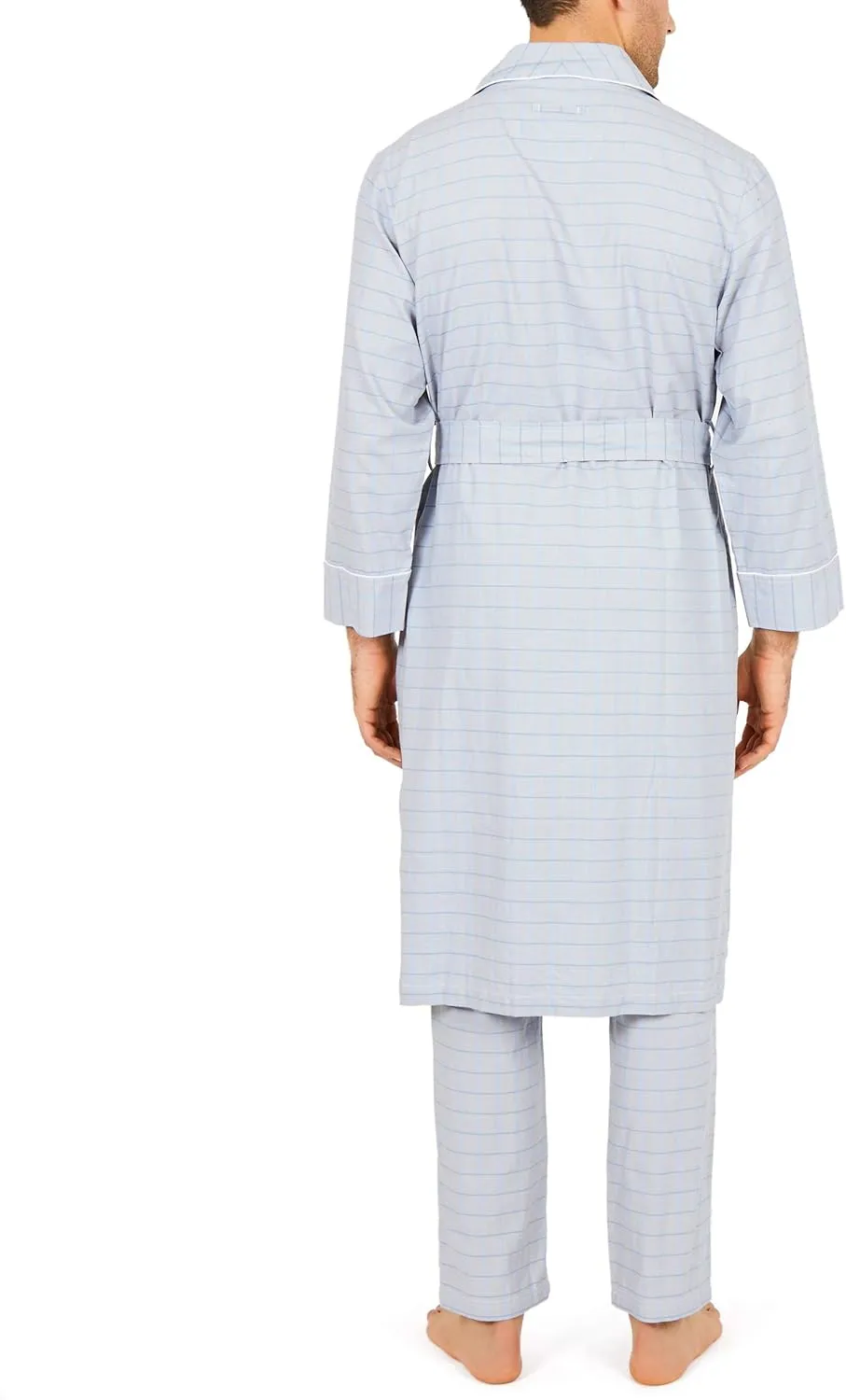 Nautica Men's Long Sleeve Lightweight Cotton Woven Robe
