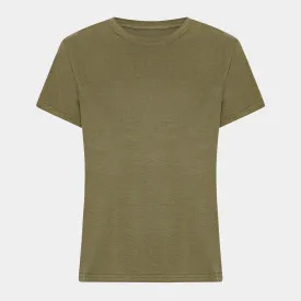 Oliven kortærmet bambus T-shirt