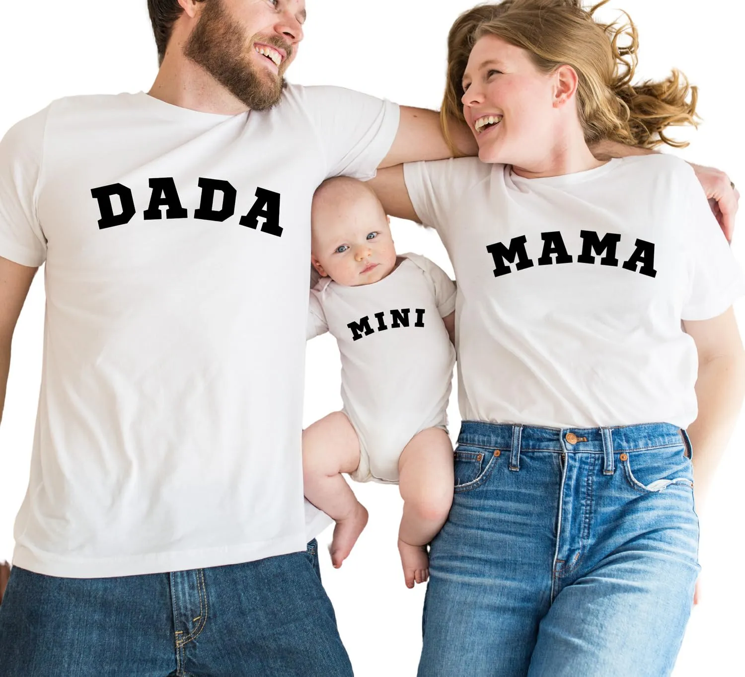 Personalized Handmade Family Matching Shirt  Dada Mama Mini T-Shirt  Custom Family Outfit  Mommy Daddy Tee  Baby Bodysuit