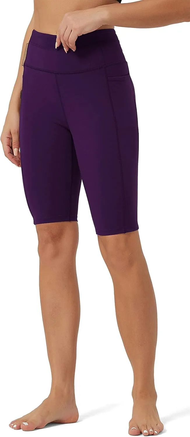 Rataves Womens Shorts 10" Workout Yoga Shorts with Pockets High Waisted Athletic Shorts Running Biker Shorts??007??