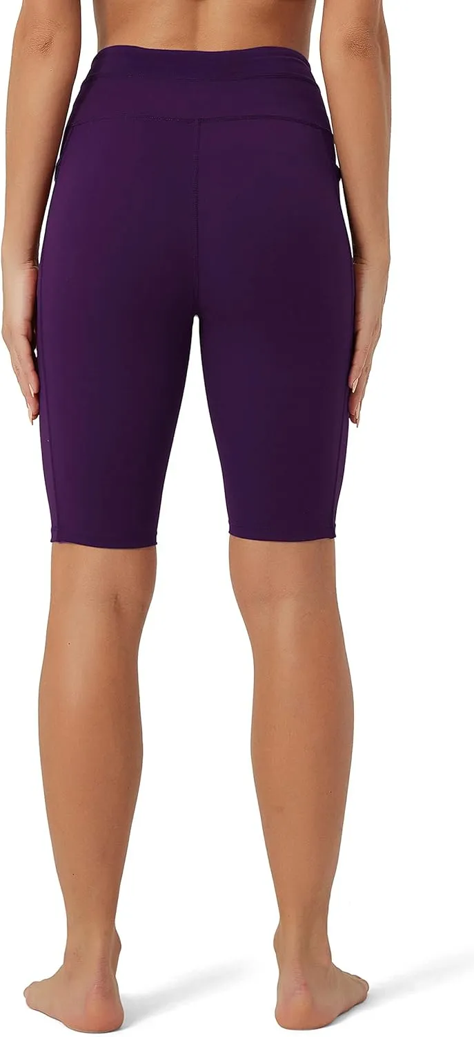 Rataves Womens Shorts 10" Workout Yoga Shorts with Pockets High Waisted Athletic Shorts Running Biker Shorts??007??
