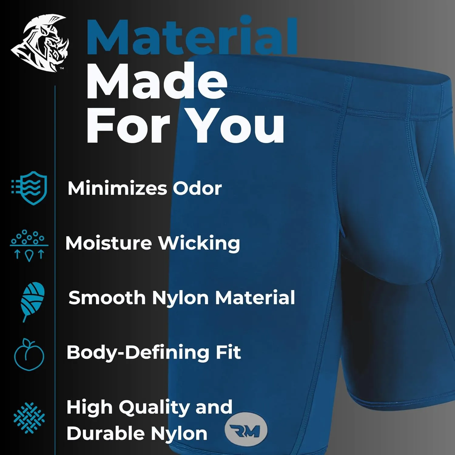 Real Men Athletic Underwear with Support Pouch - 1, 3 or 4 Pack 6, 7 and 9in Nylon Briefs - ABCD Pouch - XS-5XL